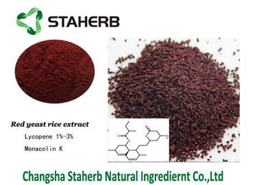 China Función fina roja del colorante del polvo de la levadura de Lovastatin Monacolin K del extracto rojo del arroz proveedor