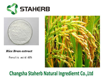 China Extracto cosmético crudo natural ácido Ferulic del salvado de arroz de los ingredientes para el cuidado de piel proveedor
